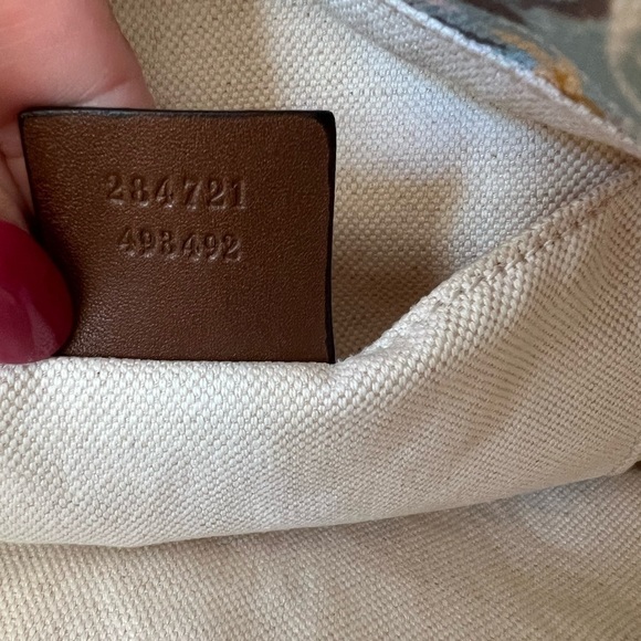 Like New Gucci Japan Exclusive Floral Bear Tote Turquoise - Picture 6 of 11